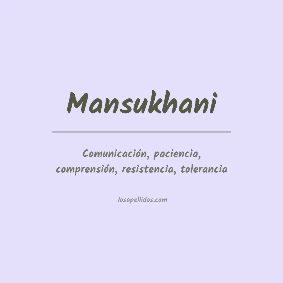 Apellido Mansukhani