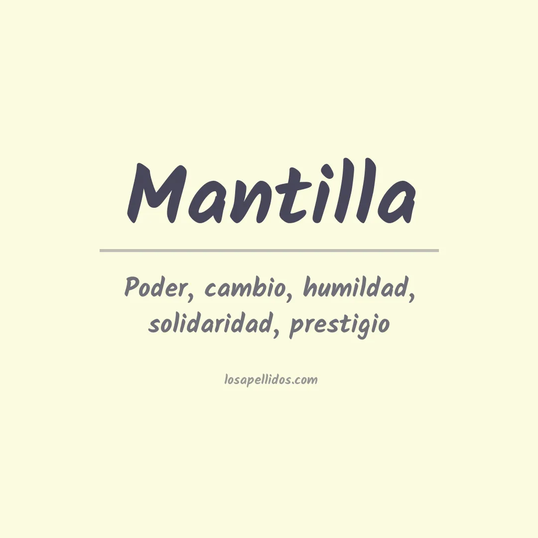 Apellido Mantilla