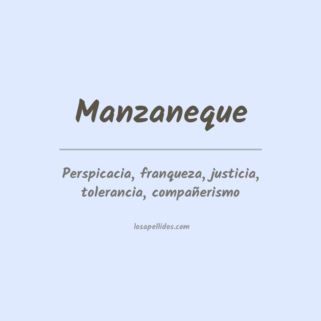 Apellido Manzaneque