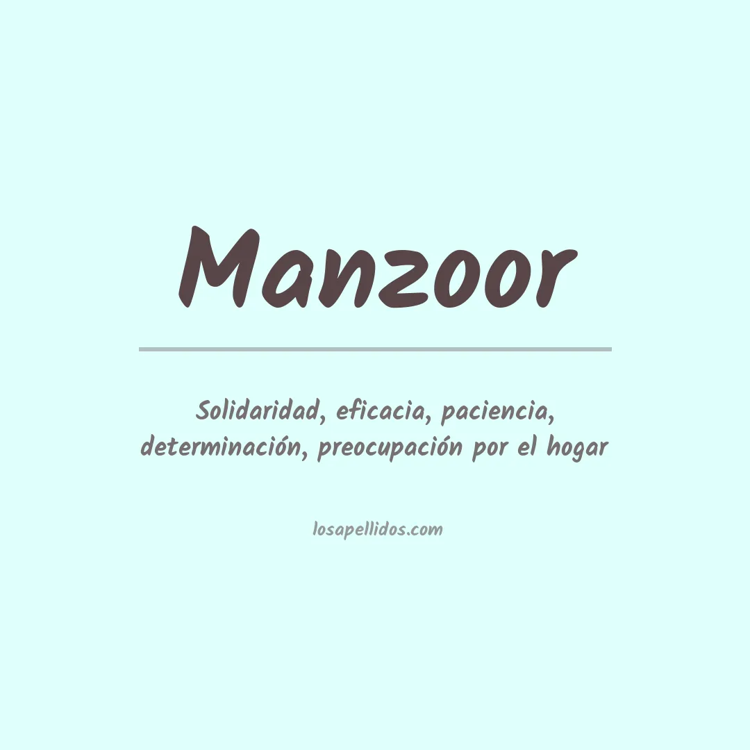 Apellido Manzoor