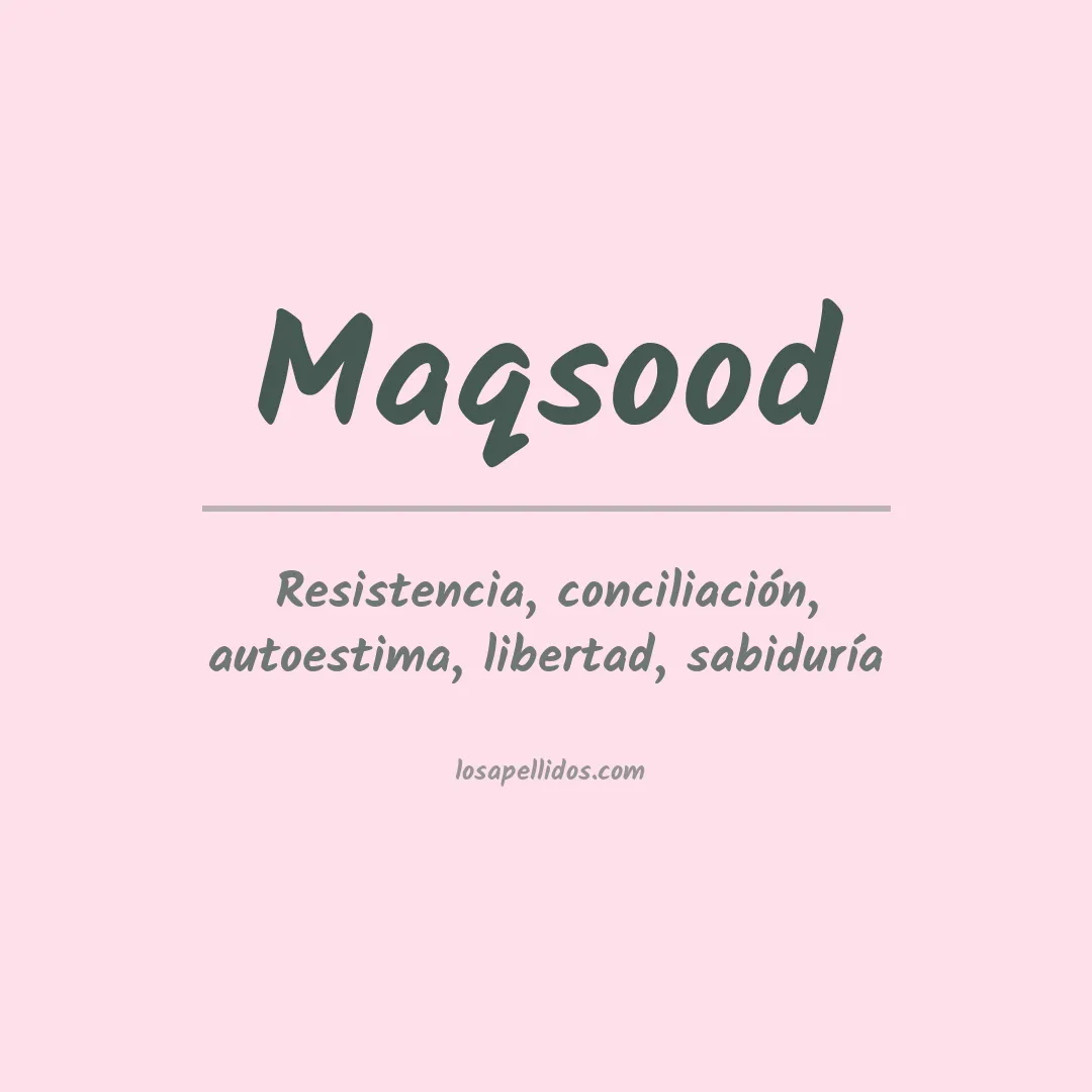 Apellido Maqsood