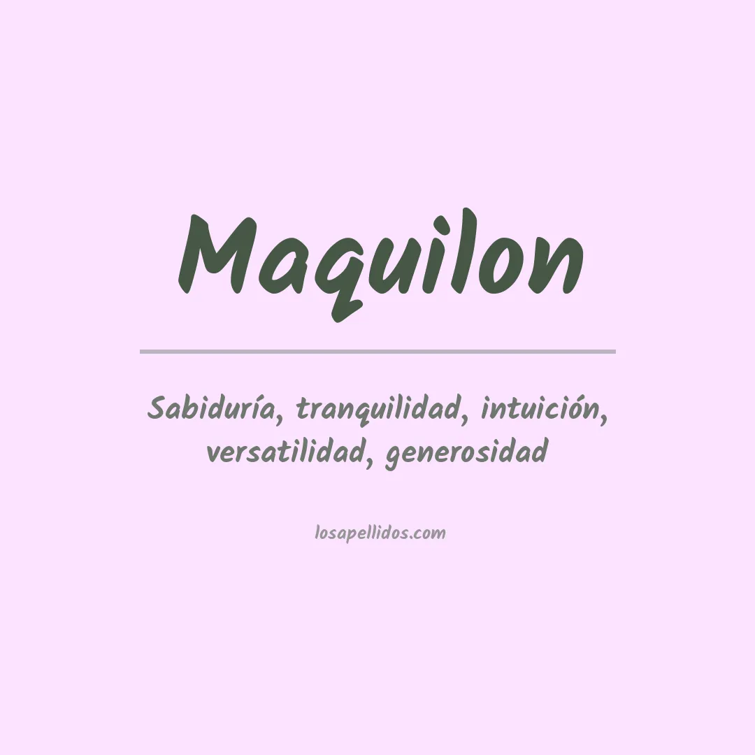 Apellido Maquilon