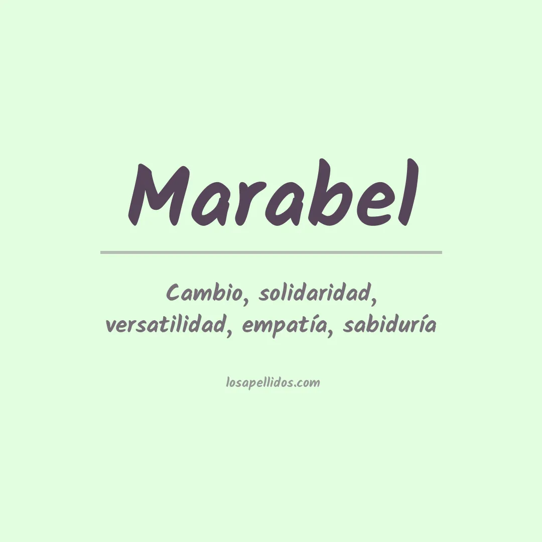 Significado del Apellido Marabel
