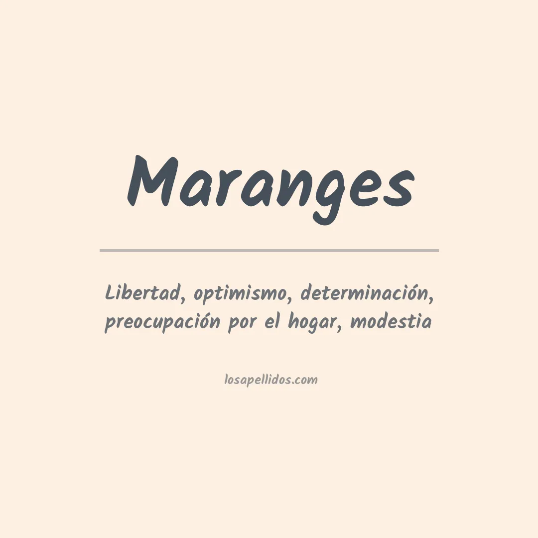Apellido Maranges