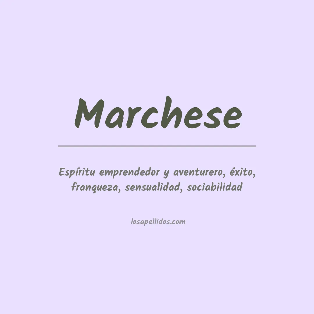 Apellido Marchese