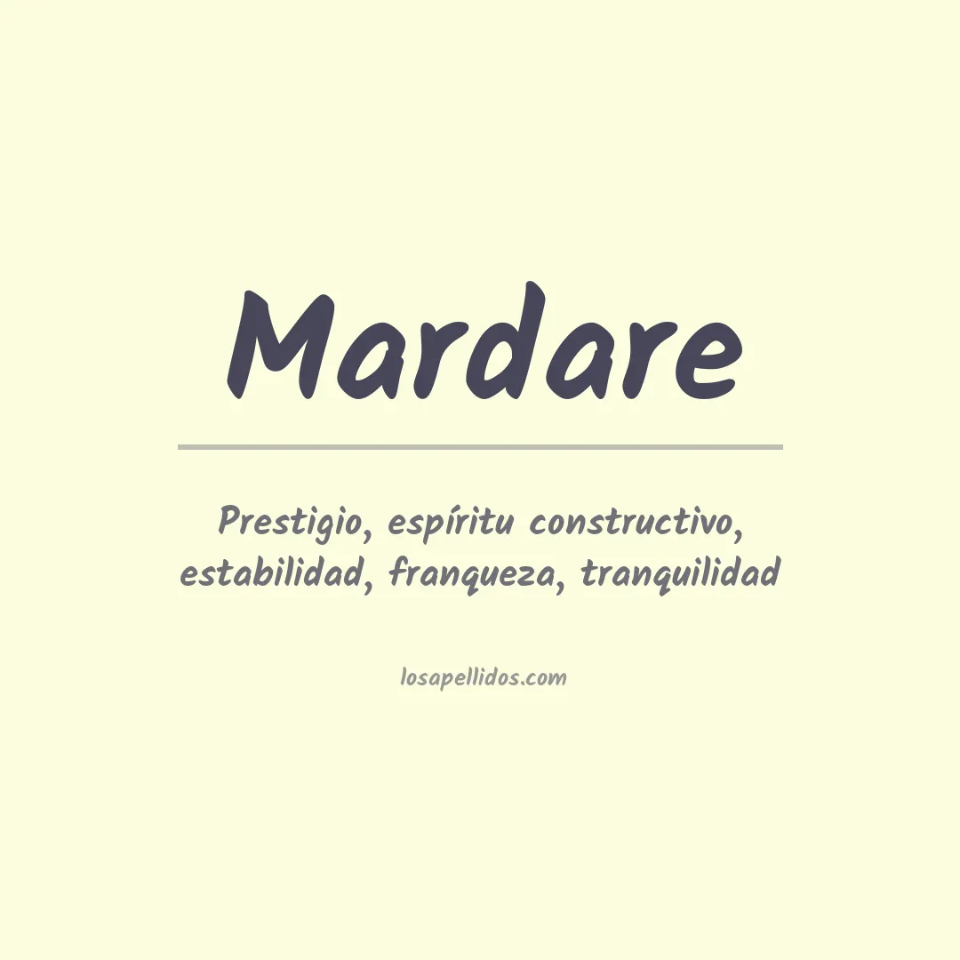 Apellido Mardare