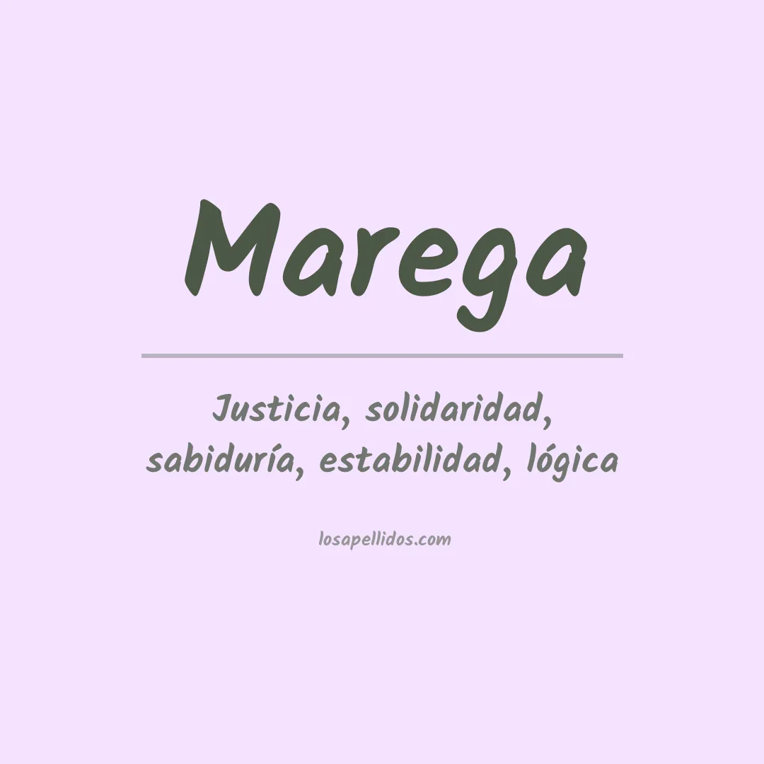 Apellido Marega