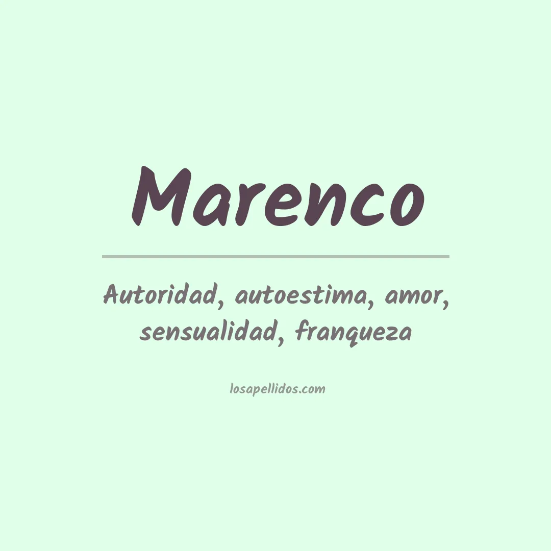 Apellido Marenco