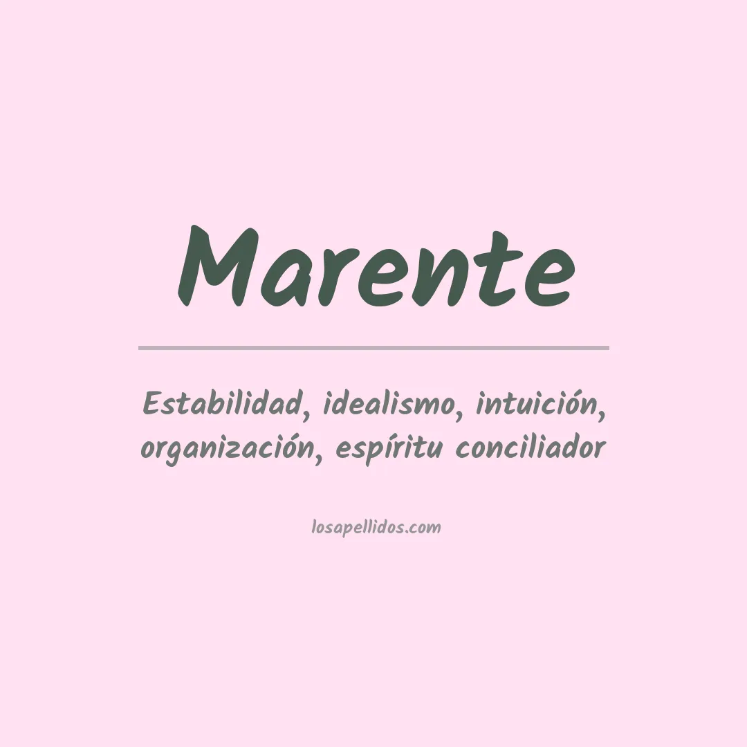 Apellido Marente