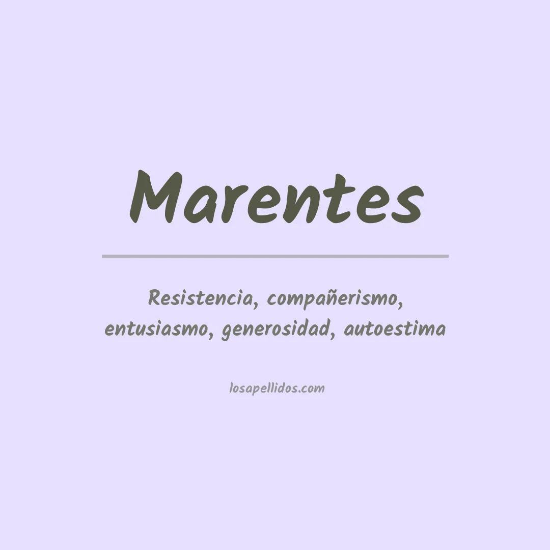 Apellido Marentes