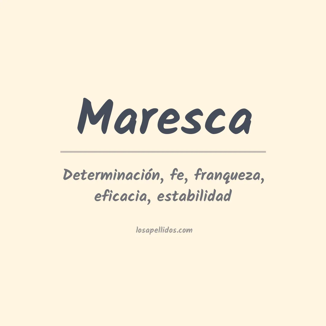 Apellido Maresca