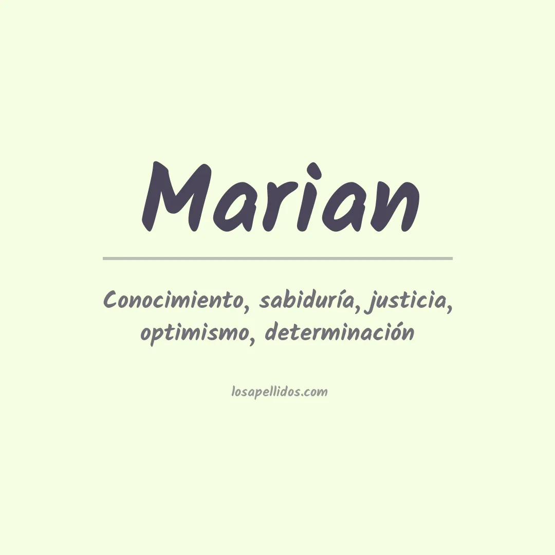Apellido Marian