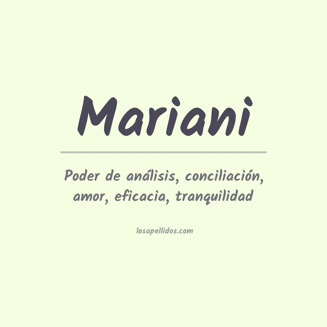 Apellido Mariani