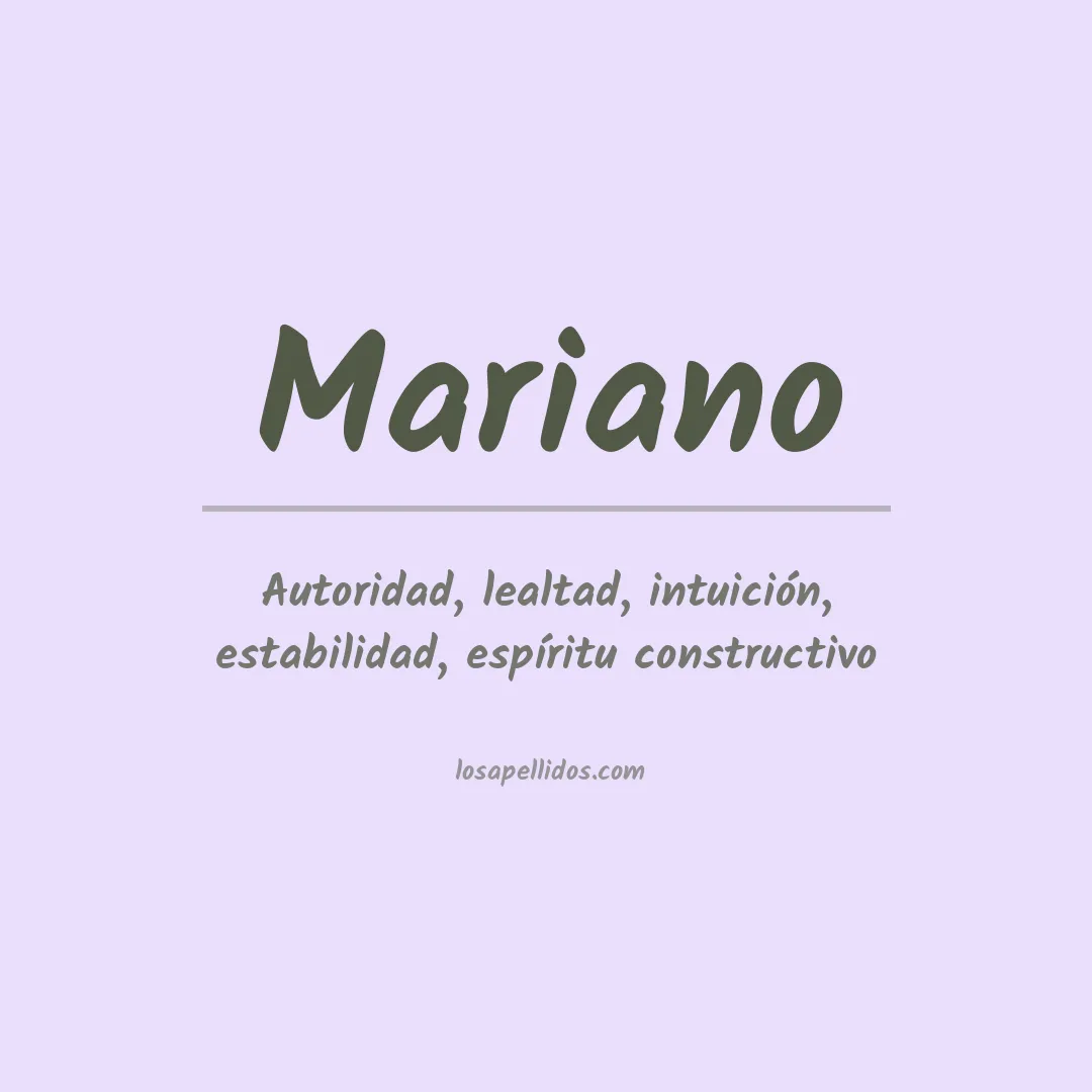 Apellido Mariano