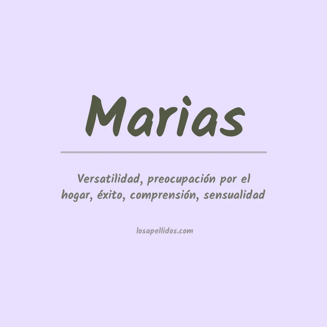 Apellido Marias