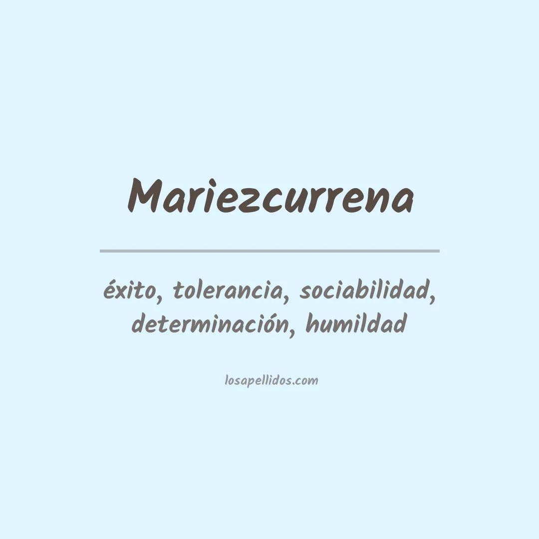 Apellido Mariezcurrena