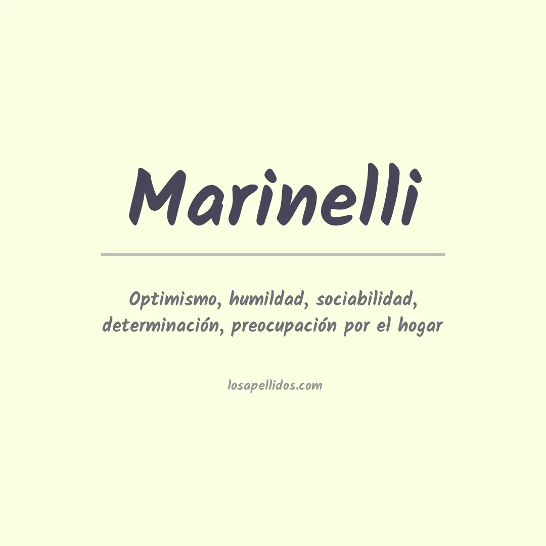 Apellido Marinelli