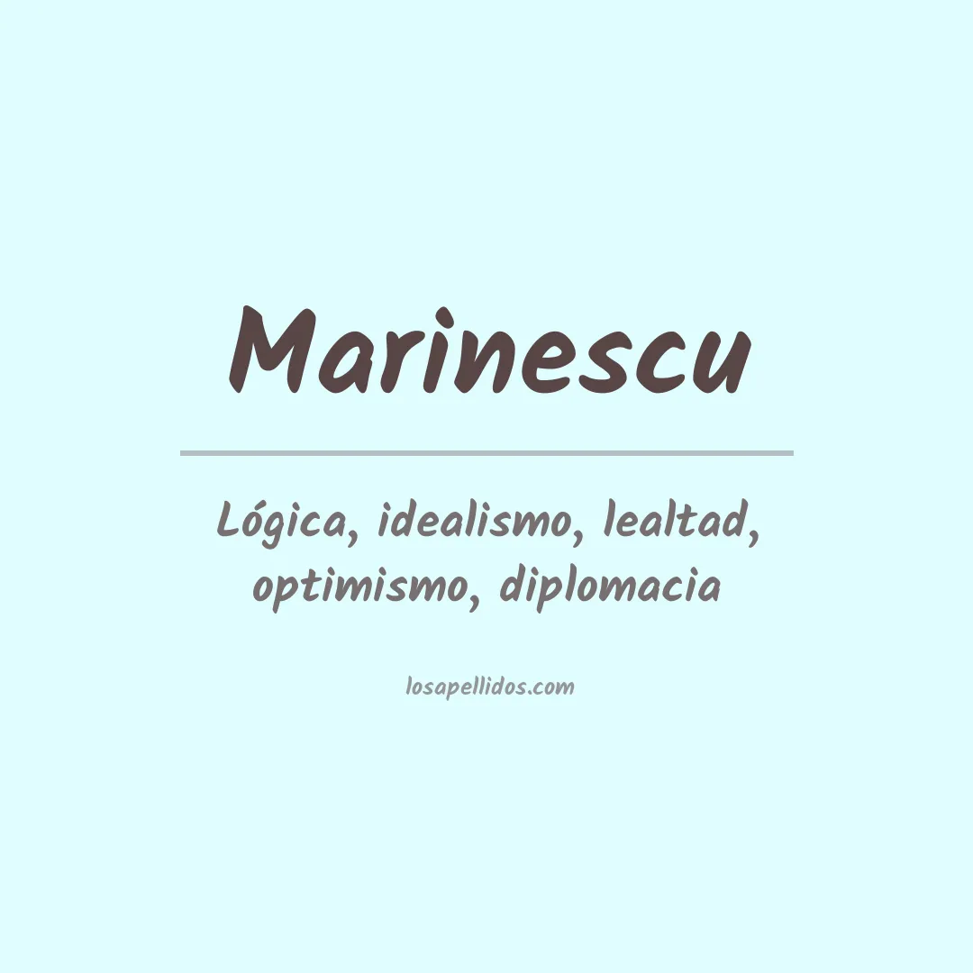 Apellido Marinescu