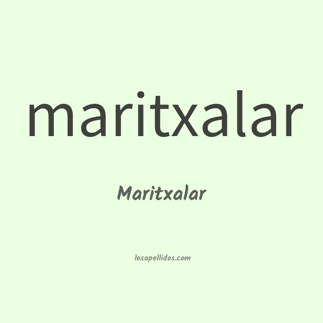 Maritxalar en chino