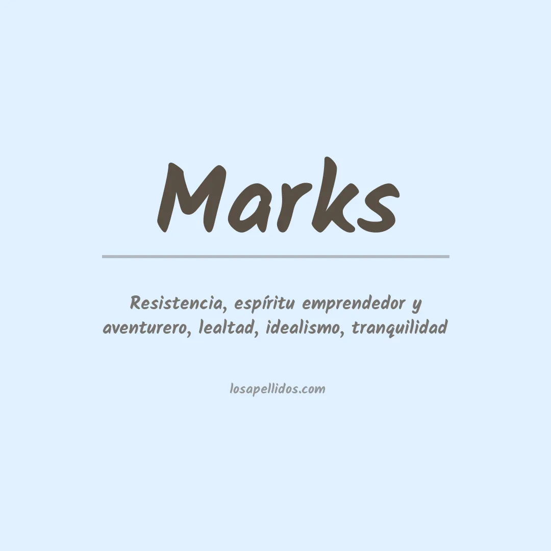 Apellido Marks