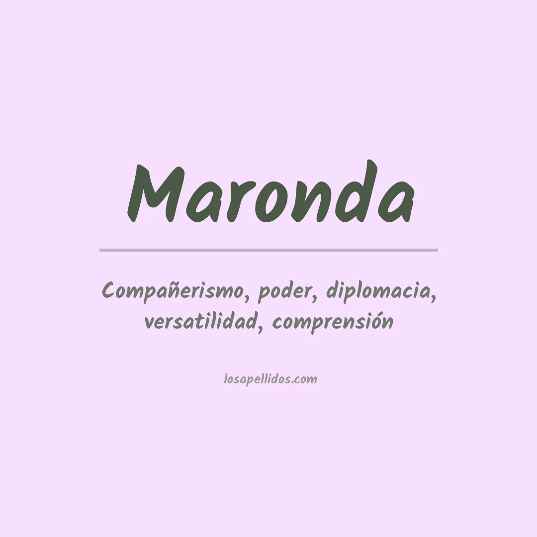 Apellido Maronda