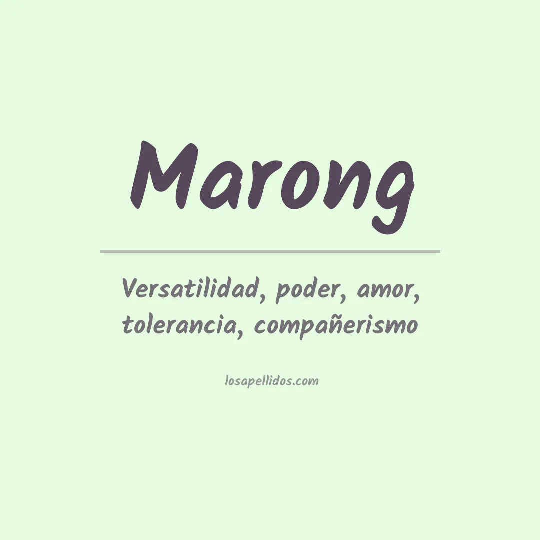 Apellido Marong