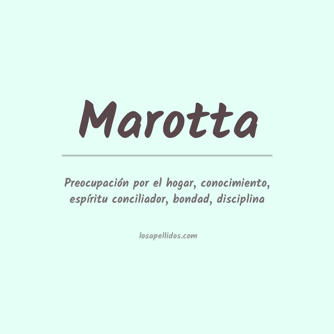 Apellido Marotta