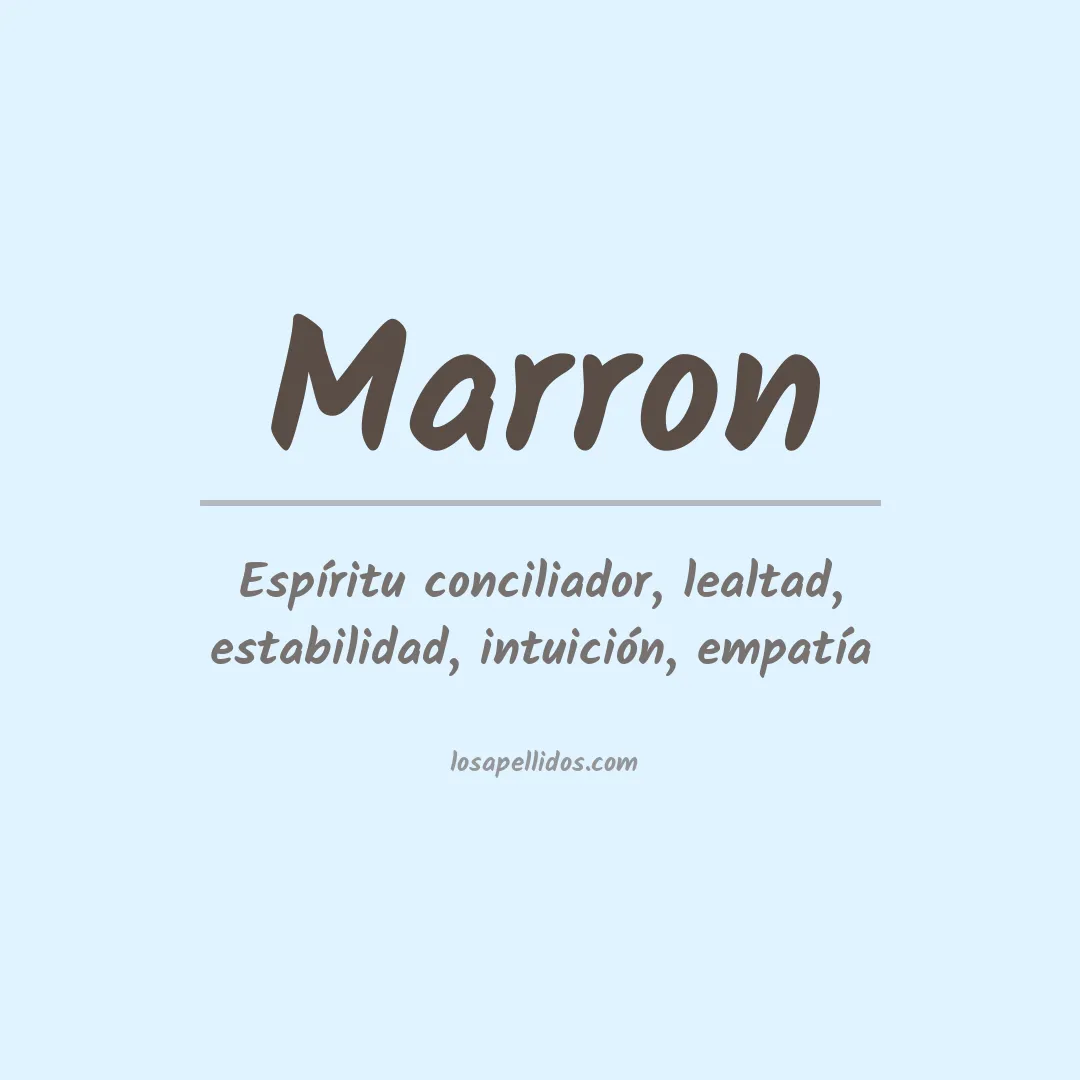 Apellido Marron