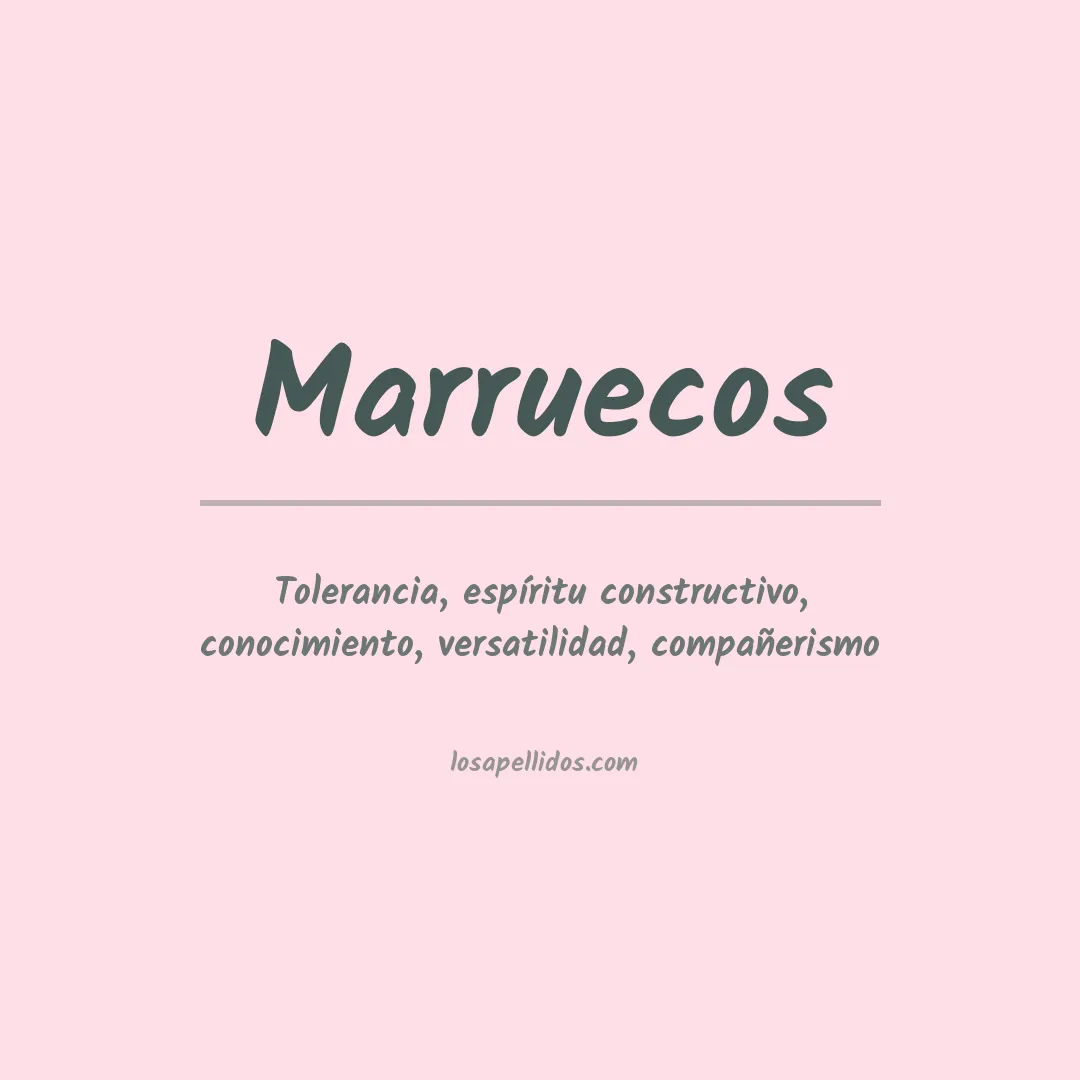 Apellido Marruecos