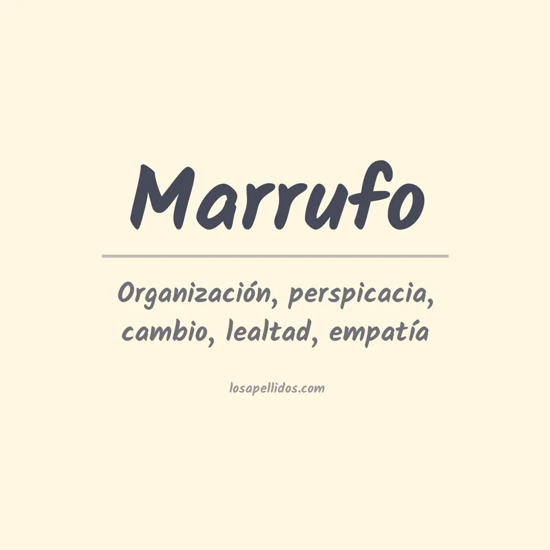 Apellido Marrufo
