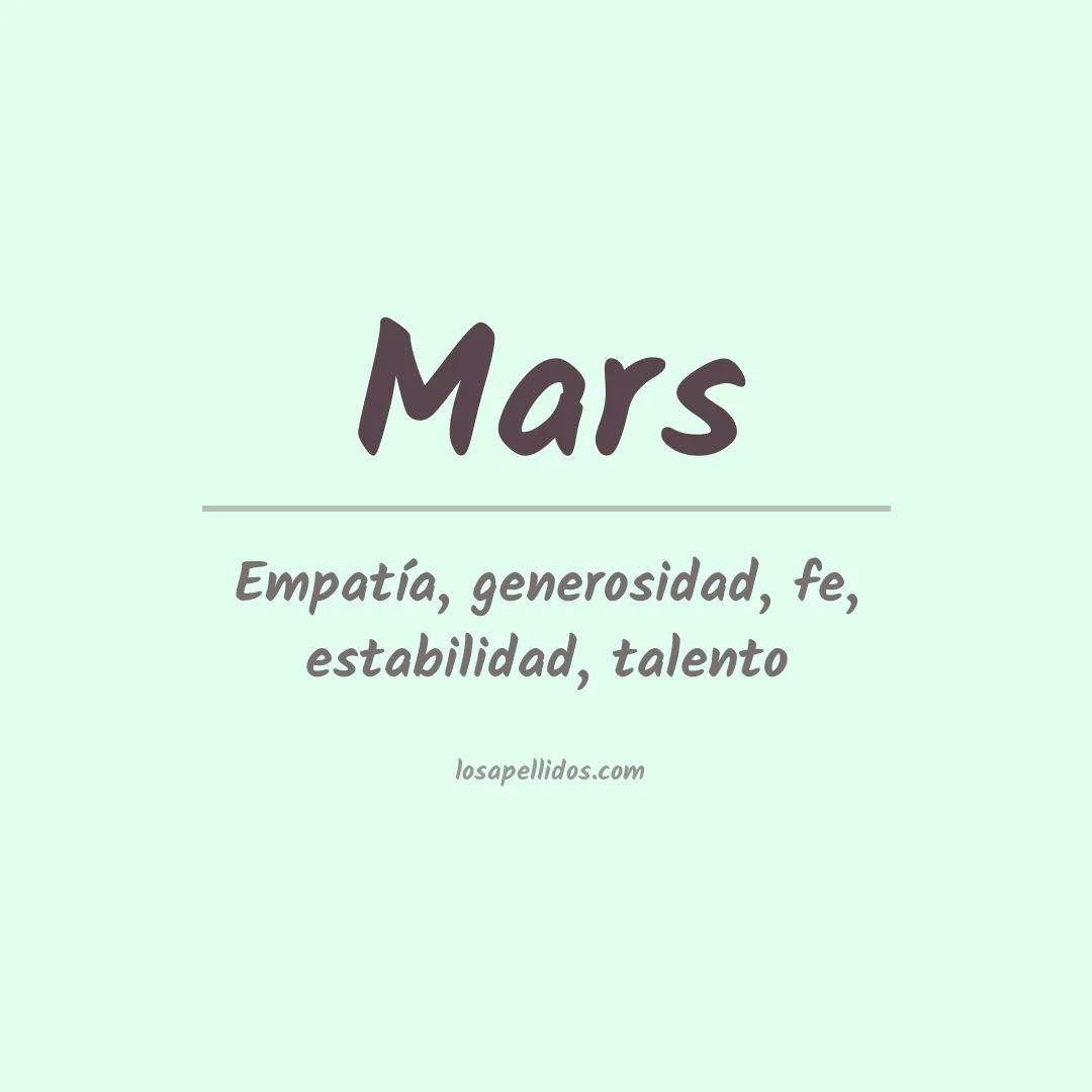 Apellido Mars