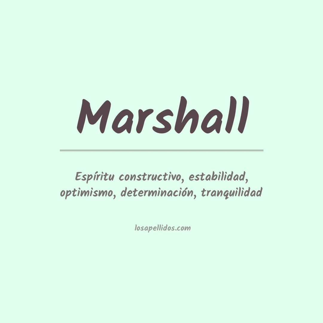 Apellido Marshall