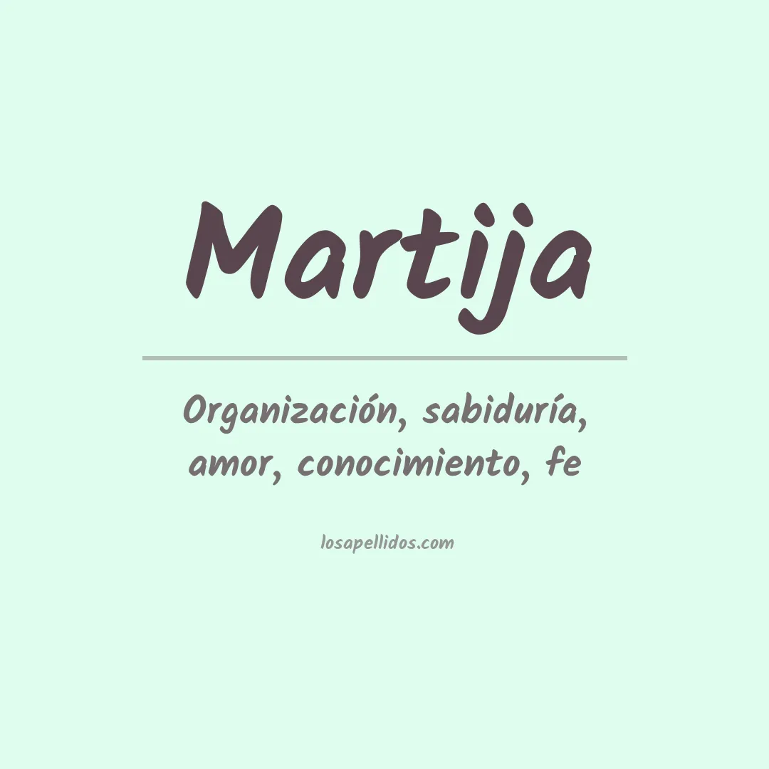 Apellido Martija
