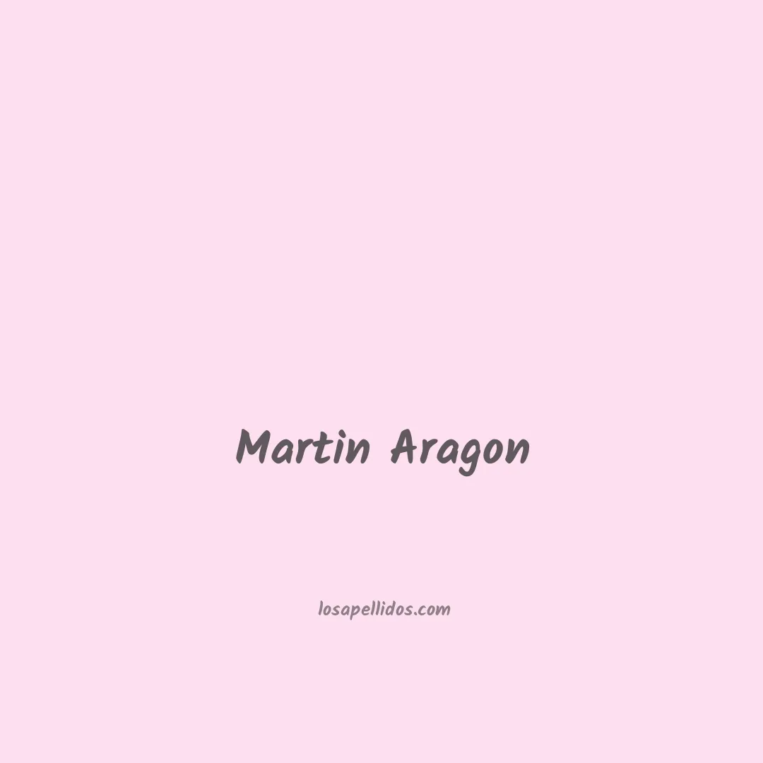 Martin aragon en chino