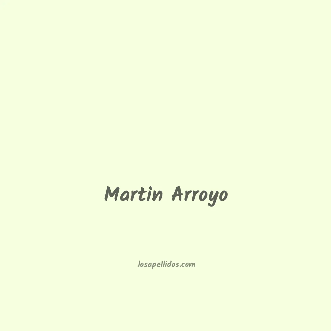 Martin arroyo en chino