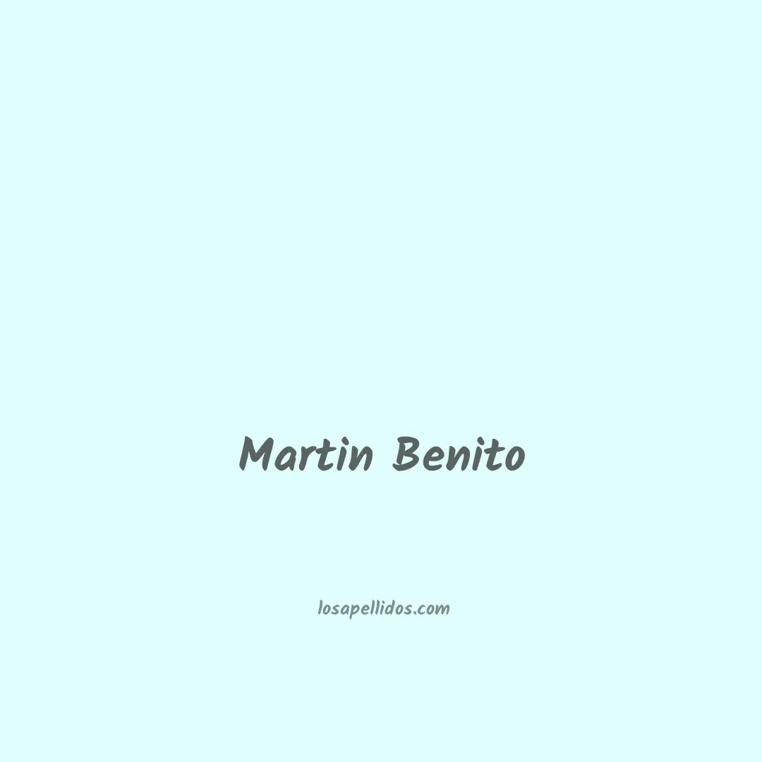 Martin benito en chino