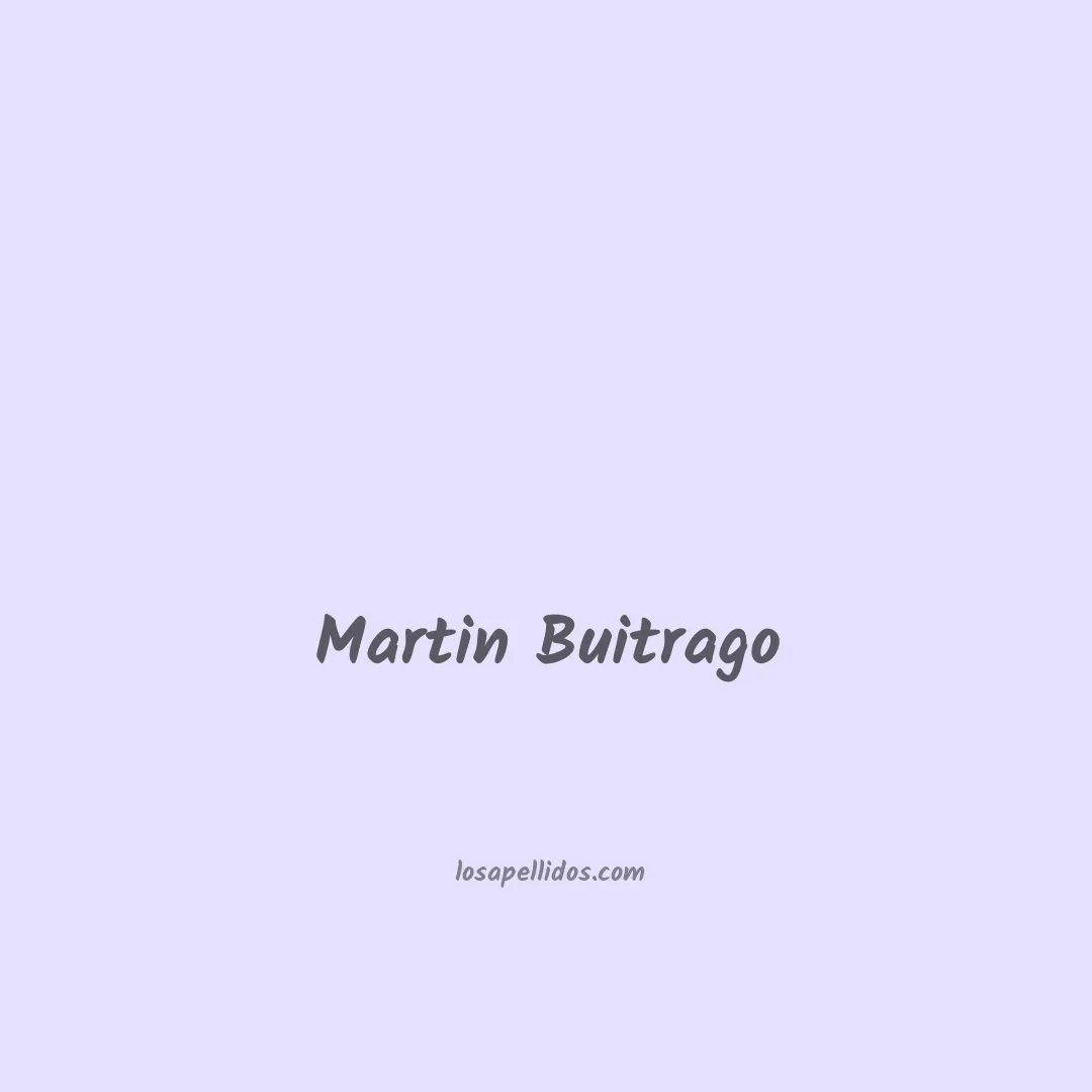 Martin buitrago en chino