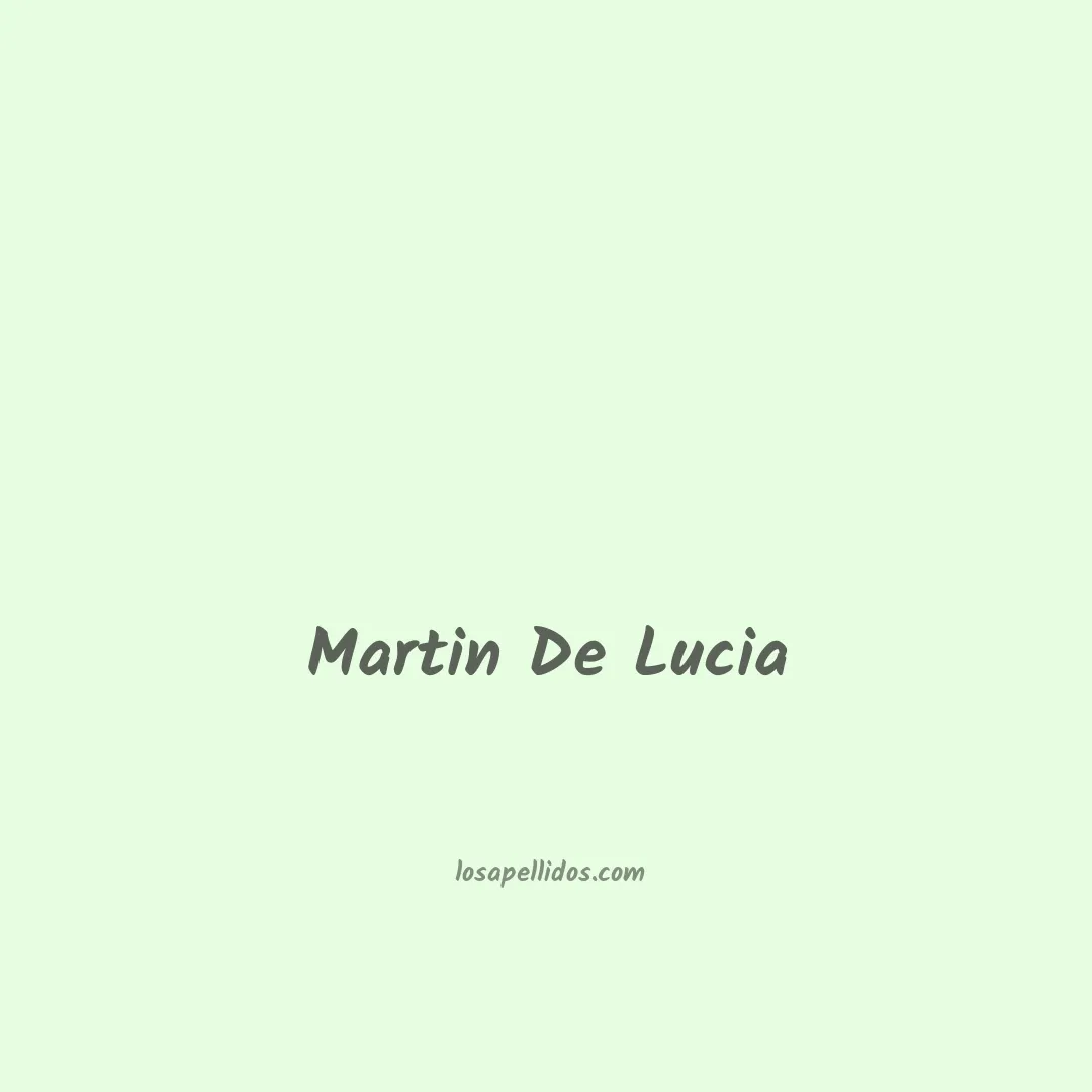 Martin de lucia en chino