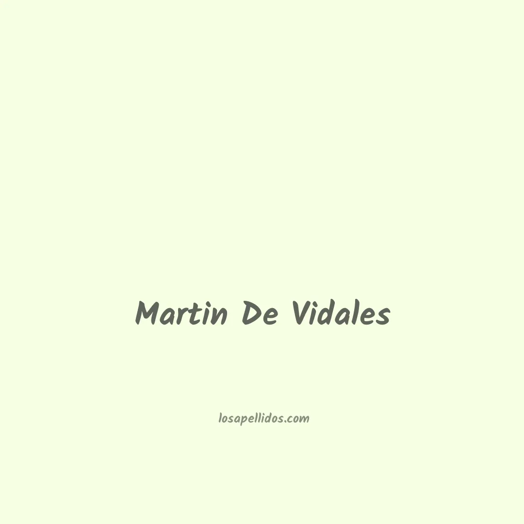 Martin de vidales en chino