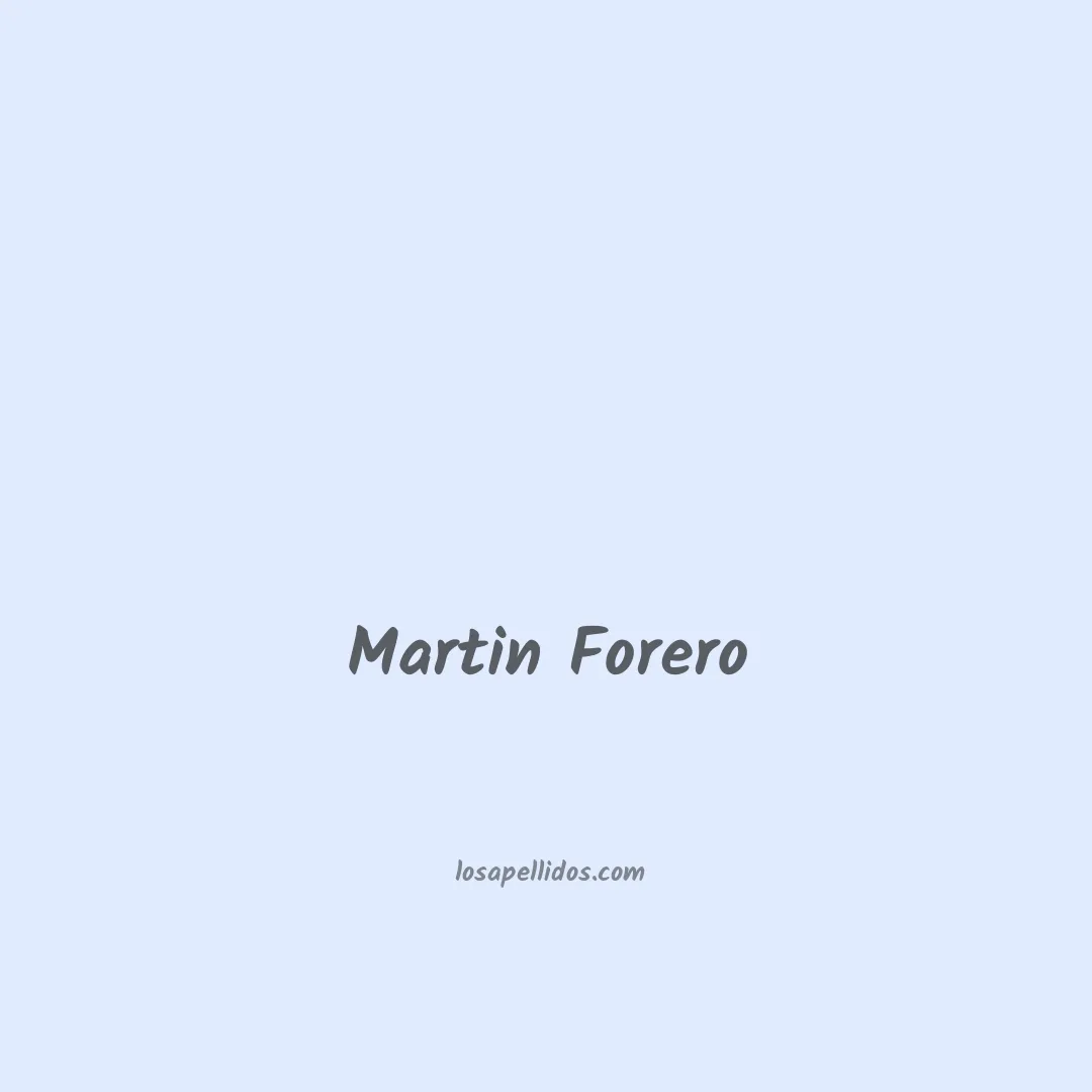 Martin forero en chino