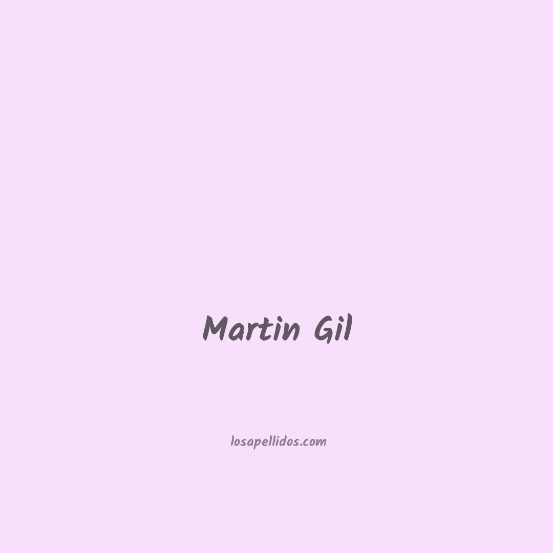 Martin gil en chino