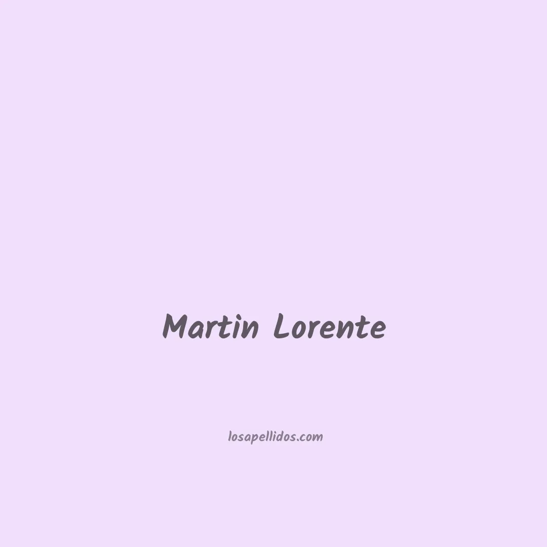 Martin lorente en chino