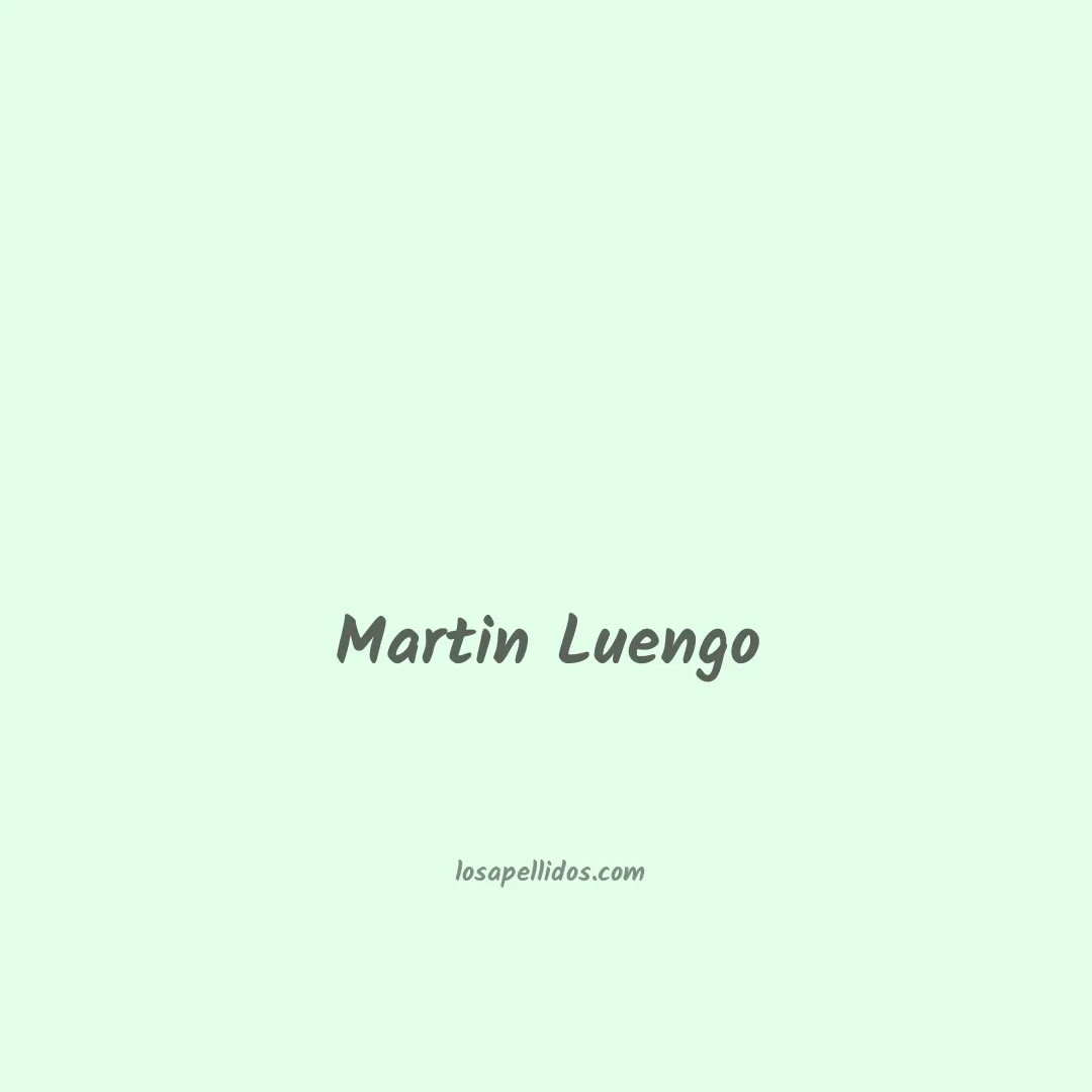 Martin luengo en chino