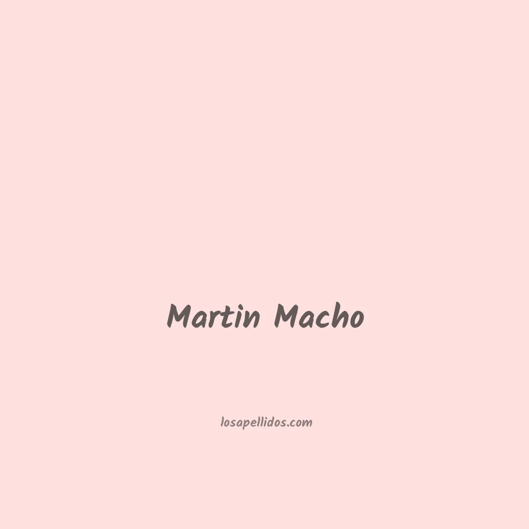 Martin macho en chino