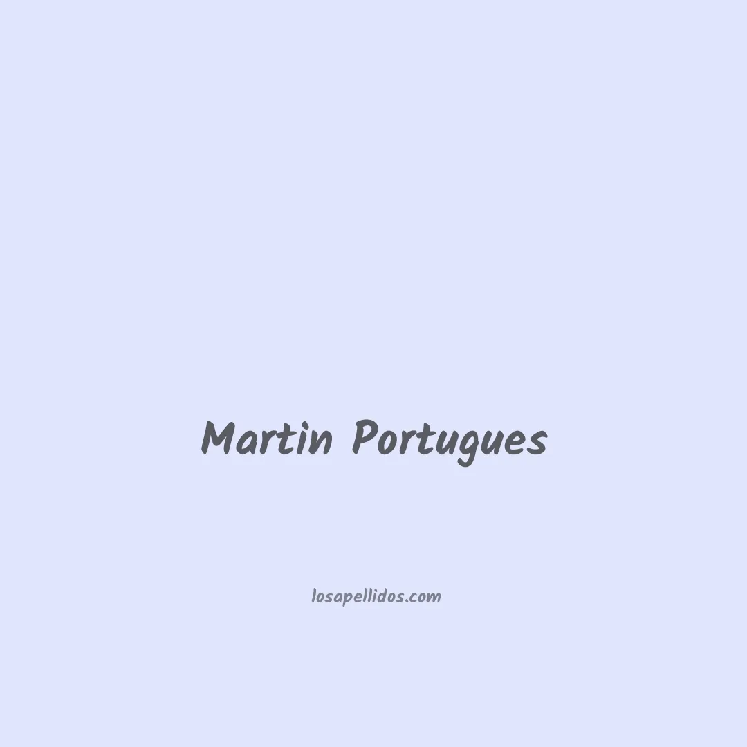 Martin portugues en chino