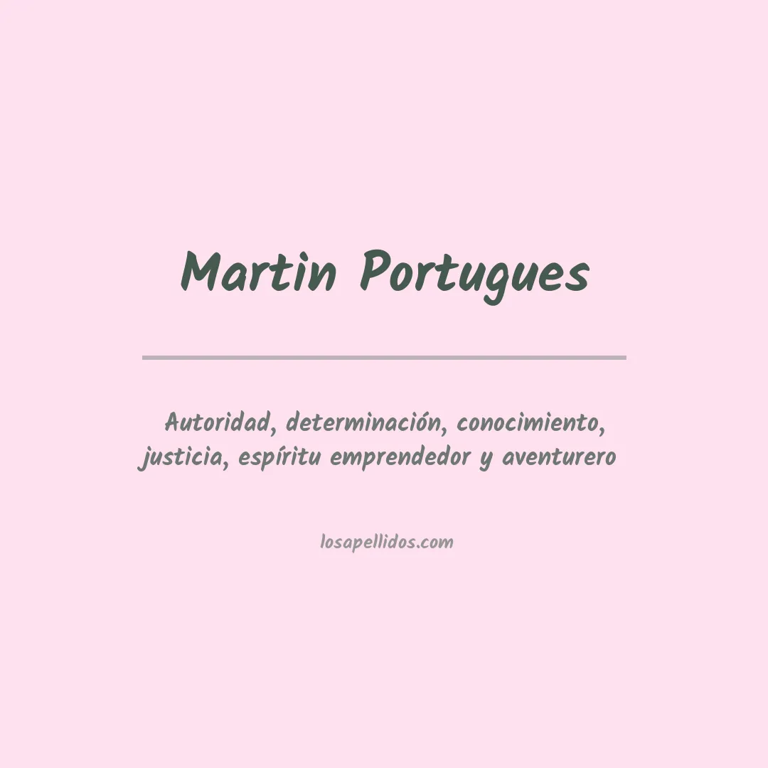 Significado del Apellido Martin portugues