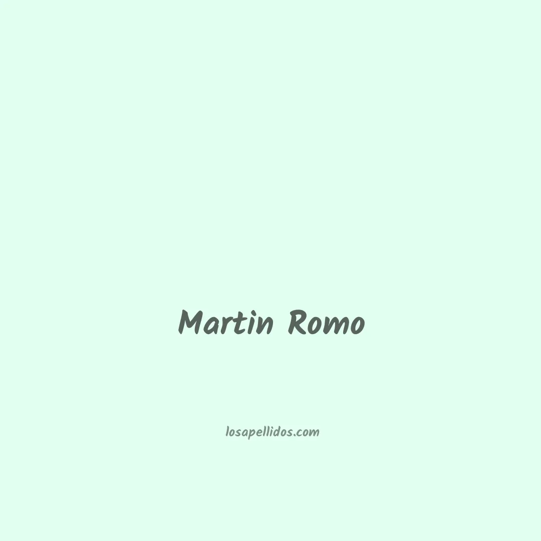 Martin romo en chino