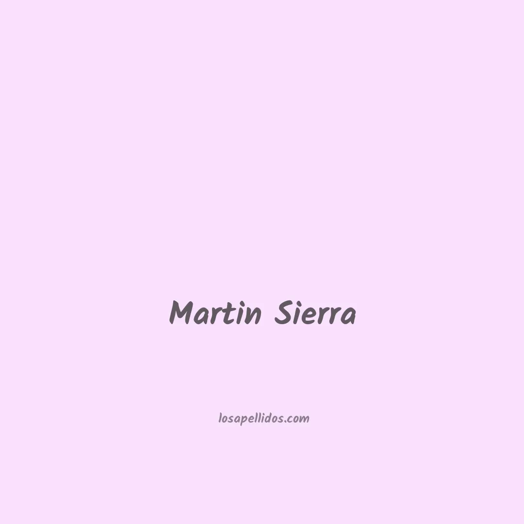 Martin sierra en chino