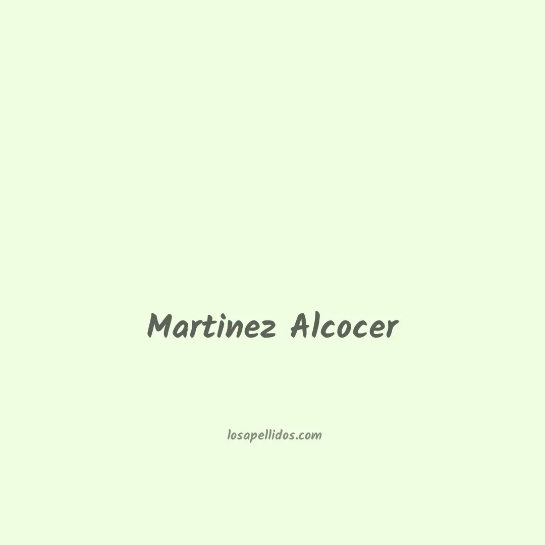 Martinez alcocer en chino