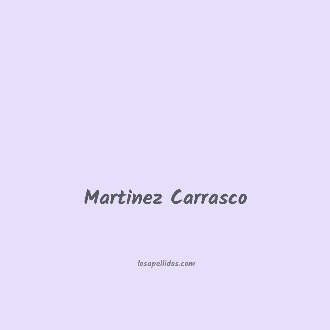 Martinez carrasco en chino